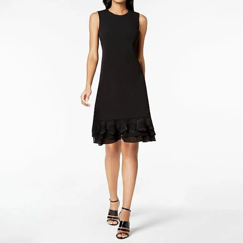 Calvin Klein Dress Flower Lace A Line
